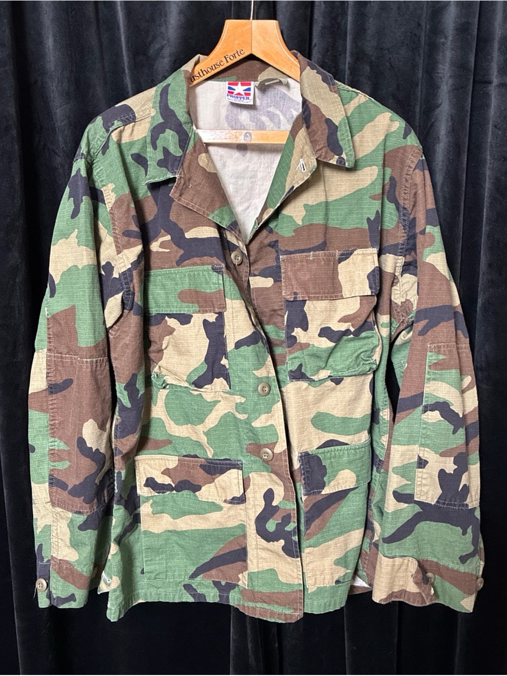 Propper M81 Woodland Camo BDU Combat Coat Jacket Large Regular Vintage 1998
